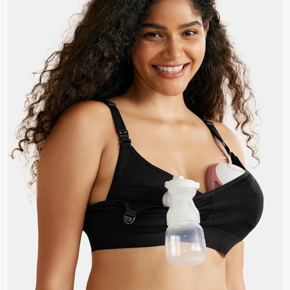 Black Nursing or Pumping Bra